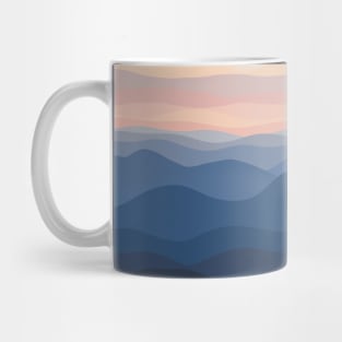 Pastel Hills Pretty, Minimal Landscape Digital Illustration Mug